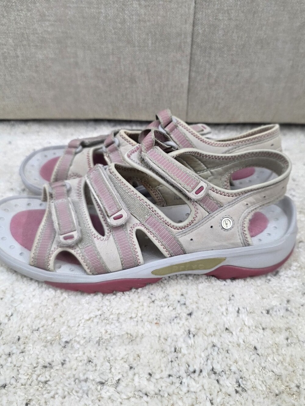 Privo ComfortWalk Women's Pink and Beige Sport Sandals Size 9